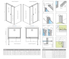 Душова бічна стінка Radaway Nes Black KDS I S3 100×200 см чорний/прозоре скло 10043100-54-01