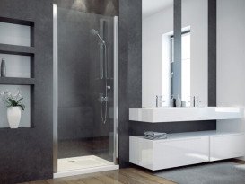 Душові двері Besco Sinco 90х195 см глянсовий хром/прозоре скло DS-90