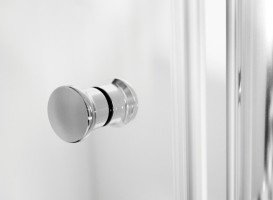 Душові двері Besco Sinco Due 90х195 см розстібна глянсовий хром/прозоре скло DSD-90