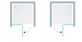Душевая дверь Kolpa-San Atlas TV/S 90/K-L левая 90х200 см профиль хром/прозрачное стекло 560240