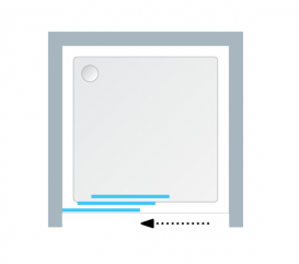 Душевая дверь Kolpa-San Luna TV3D/S 90/CH 90х185 см профиль серебряный/стекло шиншилла 560080