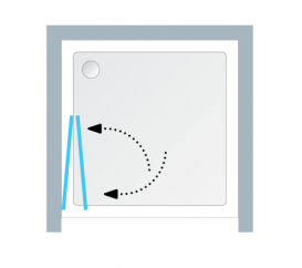 Душевая дверь Kolpa-San Luna TVZ/S 90 K 90х185 см профиль серебряный/прозрачное стекло 534120