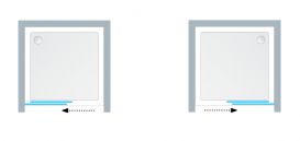 Душевая дверь Kolpa-San Virgo Uni TV2D/S 120/K 120х200 см профиль хром/прозрачное стекло 513140