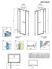Душові двері Radaway Arta Door G 820 права хром прозоре скло 386457-03-01R