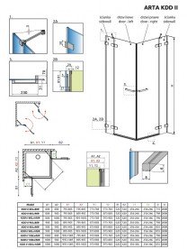 Душові двері Radaway Arta Door G 620 права хром прозоре скло 386455-03-01R