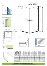 Душевая дверь Radaway Arta KDD I 100 левая хром прозрачное стекло 386062-03-01L
