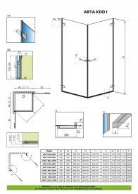Душові двері Radaway Arta KDD I 90 ліва хром прозоре скло 386061-03-01L