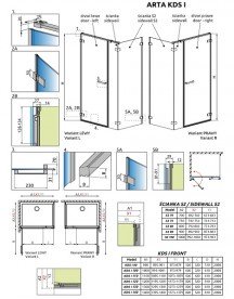 Душевая дверь Radaway Arta KDS I Door W 520 правая хром прозрачное стекло 386520-03-01R