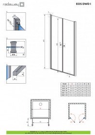 Душові двері Radaway Eos DWD I 70х197 см хром/прозоре скло 137783-01-01