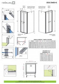 Душові двері Radaway Eos DWD+S 100х197 см хром/прозоре скло 13799492-01