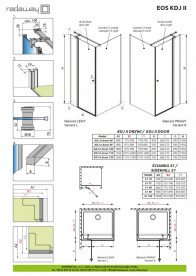 Душові двері Radaway Eos II KDJ 120х195 см права хром/прозоре скло 13799424-01R