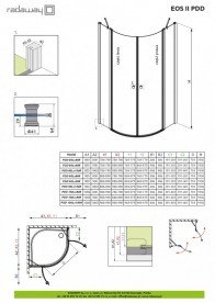 Душові двері Radaway Eos II PDD 90 права профіль хром прозоре скло 3799471-01R
