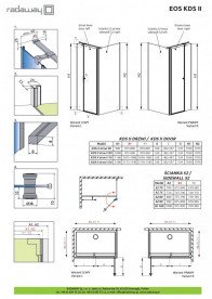 Душові двері Radaway Eos KDS II 110х195 см ліва хром/прозоре скло 13799483-01L