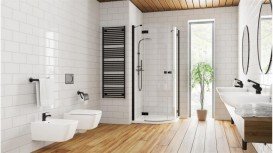 Душові двері Radaway Essenza New Black PDD 100 права чорний / прозоре скло 385003-54-01R