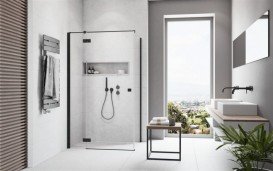 Душевая дверь Radaway Essenza New Black KDJ 110 левая чёрный/прозрачное стекло 385041-54-01L