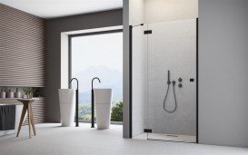 Душевая дверь Radaway Essenza New Black DWJ 100 левая чёрный/прозрачное стекло 385014-54-01L