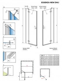 Душові двері Radaway Essenza New DWJ 100 права хром / прозоре скло 385014-01-01R
