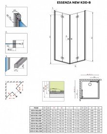 Душевая дверь Radaway Essenza New KDD-B 80 правая хром/прозрачное стекло 385070-01-01R