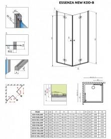 Душові двері Radaway Essenza New KDD-B 80 права хром / прозоре скло 385070-01-01R