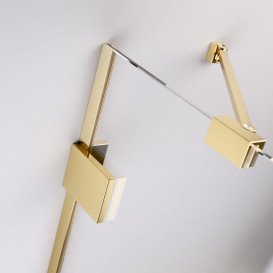 Душові двері Radaway Essenza Pro Gold KDJ+S розстібна 120х200 см права золото/прозоре скло 10097312-09-01R