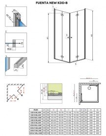 Душові двері Radaway Fuenta New KDD-B 80 права без порога хром / прозоре скло 384070-01-01RB