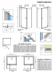 Душевая дверь Radaway Fuenta New KDJ 90 правая хром/прозрачное стекло 384044-01-01R