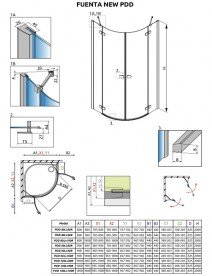 Душові двері Radaway Fuenta New PDD 100 права хром / прозоре скло 384003-01-01R