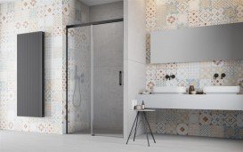 Душові двері Radaway Idea Black DWJ 110 ліва чорний / прозоре скло 387015-54-01L