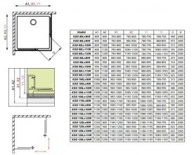 Душові двері Radaway Idea Black KDD 100 ліва чорний / прозоре скло 387062-54-01L