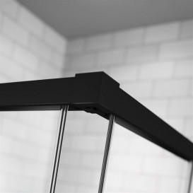 Душевая дверь Radaway Idea Black KDJ+S 120х200.5 см раздвижная левая черный/прозрачное стекло 10116120-54-01L