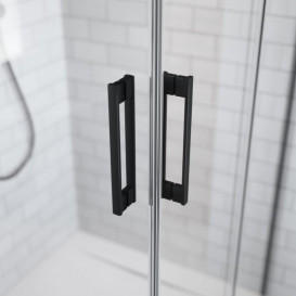 Душевая дверь Radaway Idea Black KDJ+S 120х200.5 см раздвижная левая черный/прозрачное стекло 10116120-54-01L