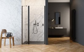 Душові двері Radaway Nes 8 Black DWJ II 120х200 см орна ліва чорний/прозоре скло 10083120-54-01L