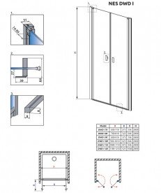 Душевая дверь Radaway Nes DWD I 120 профиль хром прозрачное стекло 10027120-01-01