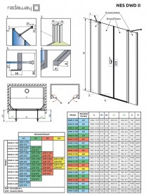 Душевая дверь Radaway Nes DWD II 830 профиль хром прозрачное стекло 10037083-01-01