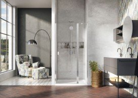 Душові двері Radaway Nes DWJ II 120 права профіль хром прозоре скло 10036120-01-01R