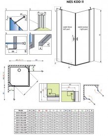 Душові двері Radaway Nes KDD II 90 права профіль хром прозоре скло 10031090-01-01R