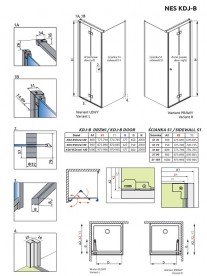 Душові двері Radaway Nes KDJ B 100 права профіль хром прозоре скло 10025100-01-01R