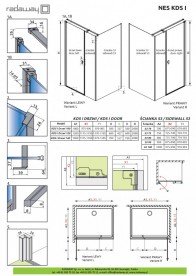 Душевая дверь Radaway Nes KDS I 140 левая профиль хром прозрачное стекло 10023140-01-01L
