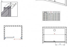 Душові двері Radaway Premium Plus DWJ 120 профіль хром прозоре скло 33313-01-01N