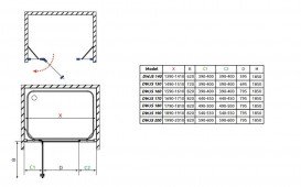 Душевая дверь Radaway Torrenta DWJS 612 левая профиль хром прозрачное стекло 320612-01-01L