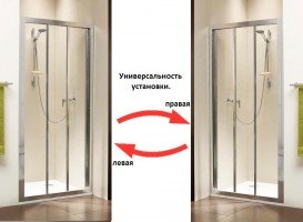 Душові двері Radaway Treviso DW 80 профіль хром скло фабрик 32313-01-06N