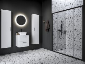 Душові двері Ravak Blix II NBLDP4-190 розсувні профіль чорний скло transparent 0YML0300Z1