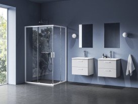 Душевая дверь Ravak Blix II NBLRV2K-100 раздвижная профиль белый матовый стекло transparent 1XMA0E00Z1