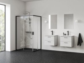 Душевая дверь Ravak Blix II NBLRV2K-100 раздвижная профиль черный стекло transparent 1XMA0300Z1