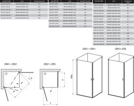 Душевая дверь Ravak Chrome CRV1-90 распашная профиль белый матовый стекло transparent 1QV70E01Z1