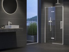 Душові двері Ravak Cool! COSD2-120 розпашна профіль матовий білий скло transparent X0VVGCE00Z1