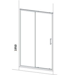 Душові двері Ravak X-Point Slim XPSDP2-120 розсувні профіль чорний скло transparent X08VG030FZ1