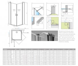 Душові двері з пристінком (права частина кабіни) Radaway Nes 8 KDD II 80х200 см хром/прозоре скло 10085080-01-01R