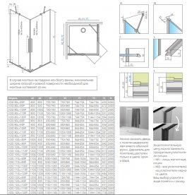 Душові двері з пристінком (права частина кабіни) Radaway Furo KDD 80х200 см розсувна хром/прозоре скло 10105080-01-01R