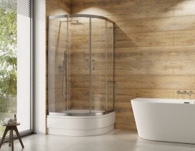 Душевая кабина Besco Modern 80х80 см профиль хром/стекло прозрачное MP-80-165-C